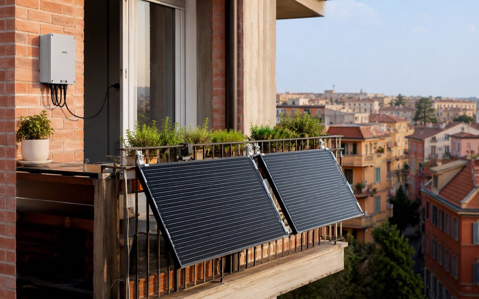 Kit fotovoltaico da balcone installato a Bergamo